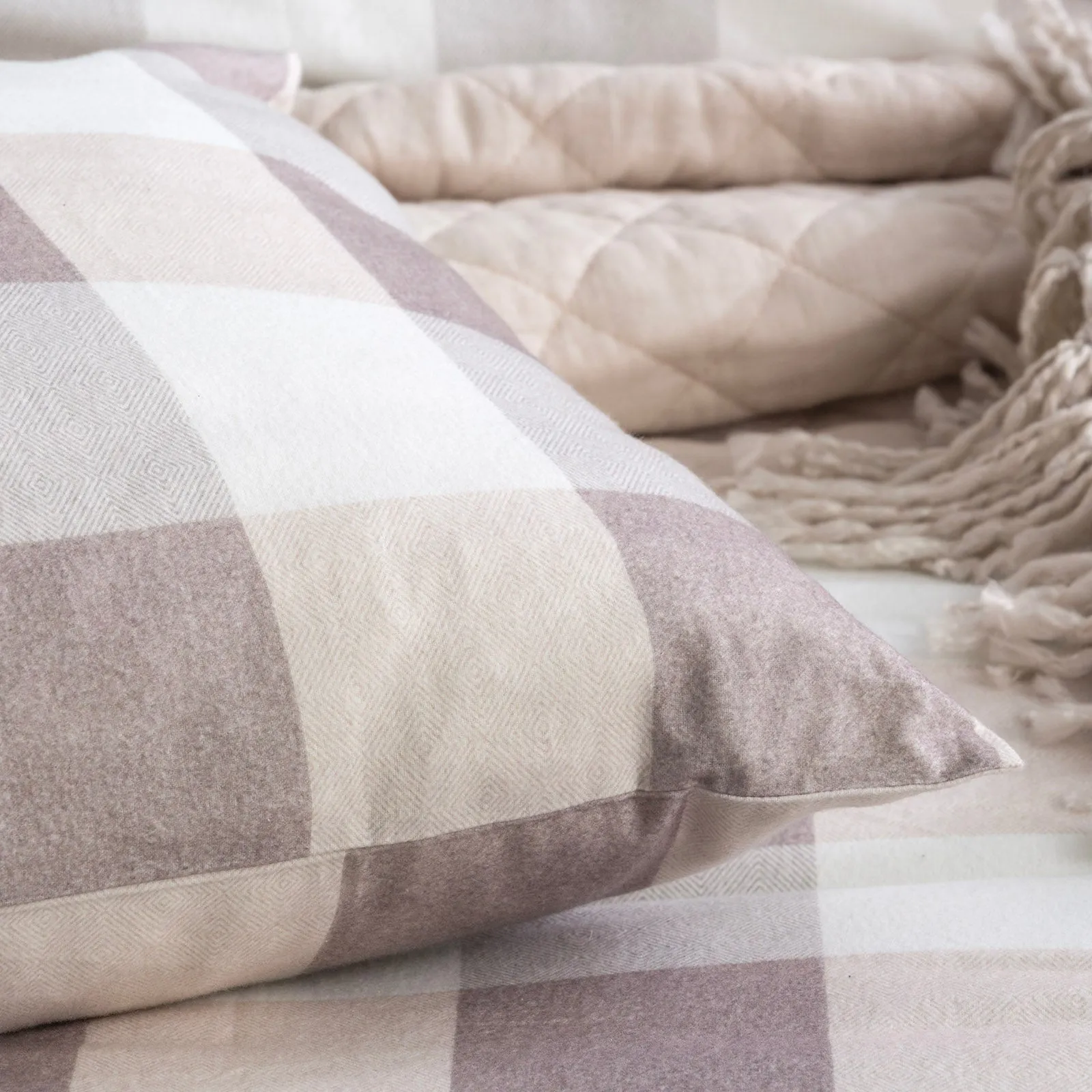 Park Avenue 175 GSM Egyptian Cotton Flannelette Quilt Cover Set - Buffalo Checks