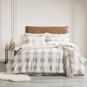 Park Avenue 175 GSM Egyptian Cotton Flannelette Quilt Cover Set - Buffalo Checks