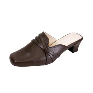 PEERAGE Claudia Women's Wide Width Dress Casual Leather Mules
