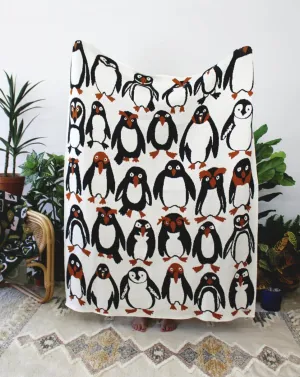 Penguin Party Throw Blanket