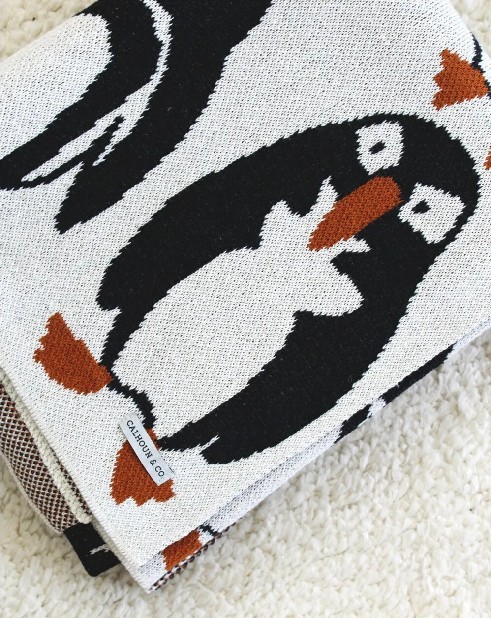 Penguin Party Throw Blanket