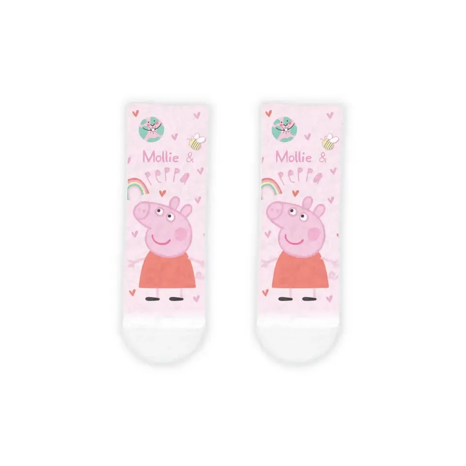Personalised Peppa Pig Kids' Cosy Socks