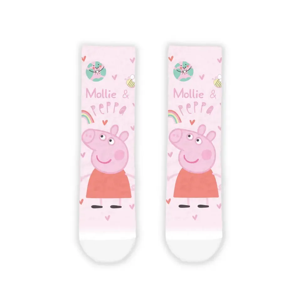 Personalised Peppa Pig Kids' Cosy Socks