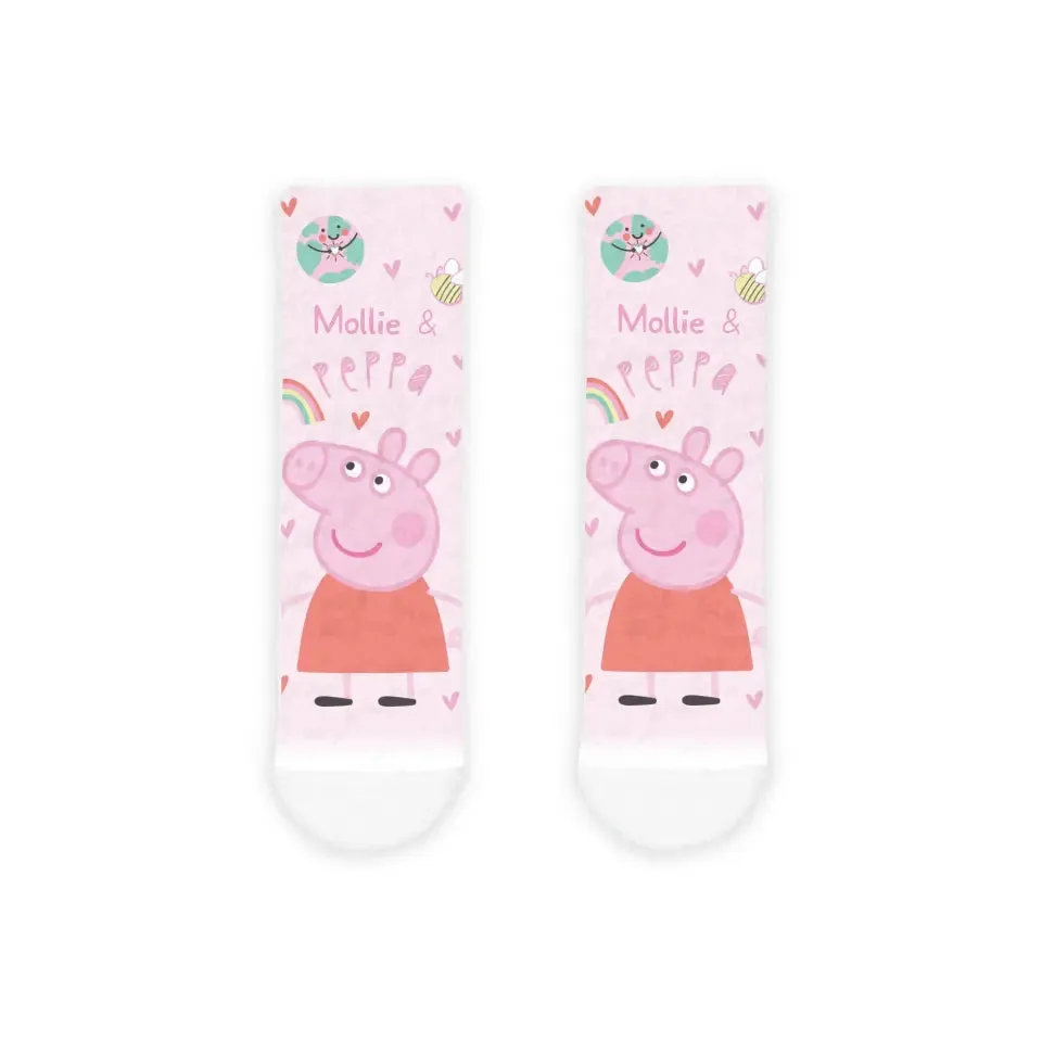 Personalised Peppa Pig Kids' Cosy Socks