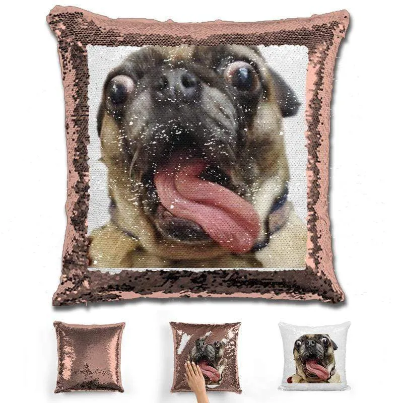 Pet Photo Personalized Magic Sequin Pillow