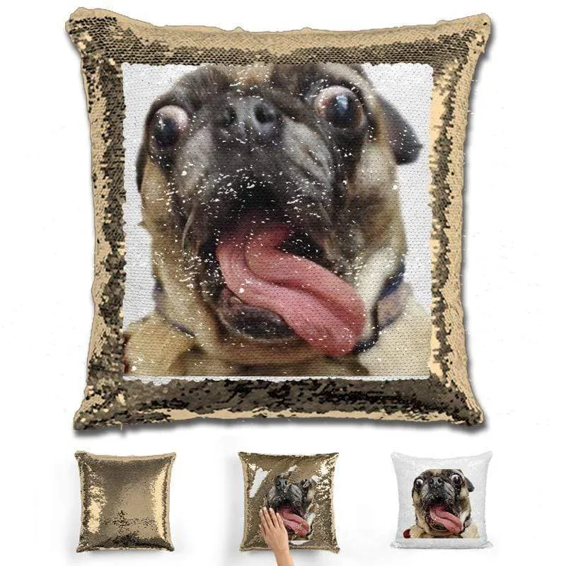 Pet Photo Personalized Magic Sequin Pillow
