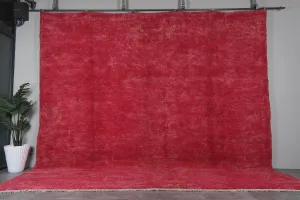 Pink Moroccan Rug - 13.7 x 13.4 Feet | Luxurious Handmade Design