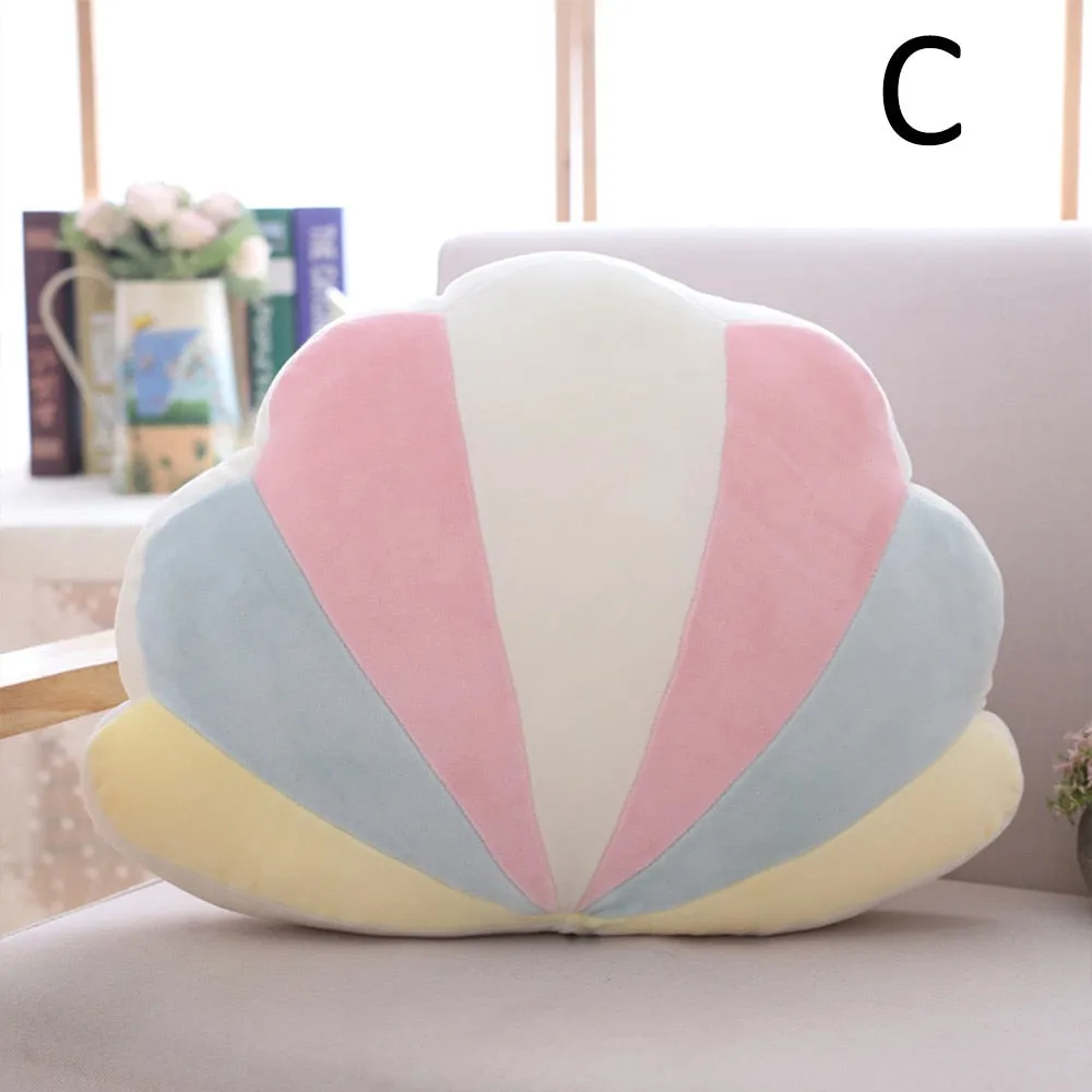 Plush Cute Moon Rainbow Shell Star Colourful Seat Cushion Pillow