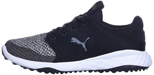 PUMA Golf Men's Grip Fusion Sport Golf Shoe, Puma Black-Quiet Shade, 10 M US