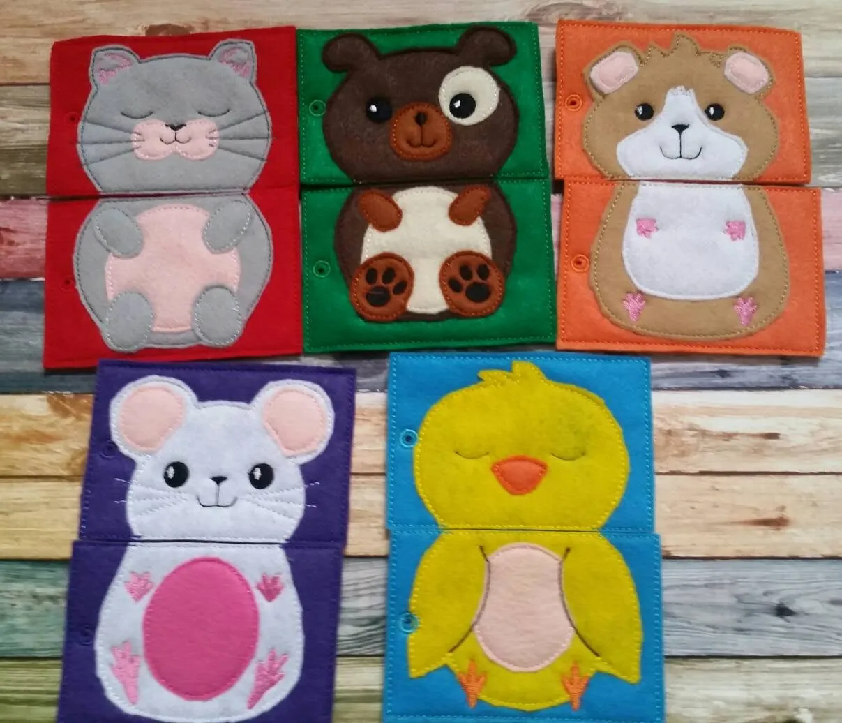 Quiet Book Toddler - mix and match - interactive quiet book - busy book - educational - gift for children - house pets - Animal - learning