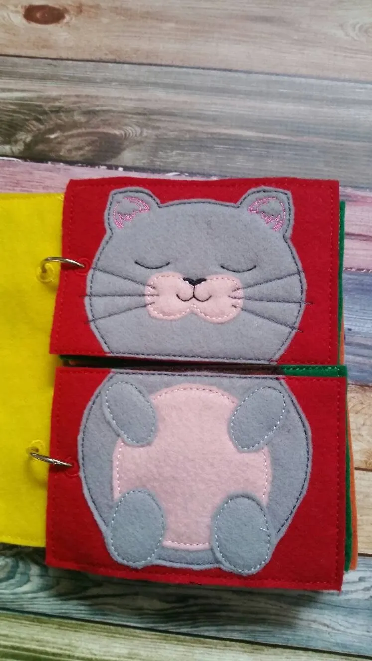 Quiet Book Toddler - mix and match - interactive quiet book - busy book - educational - gift for children - house pets - Animal - learning