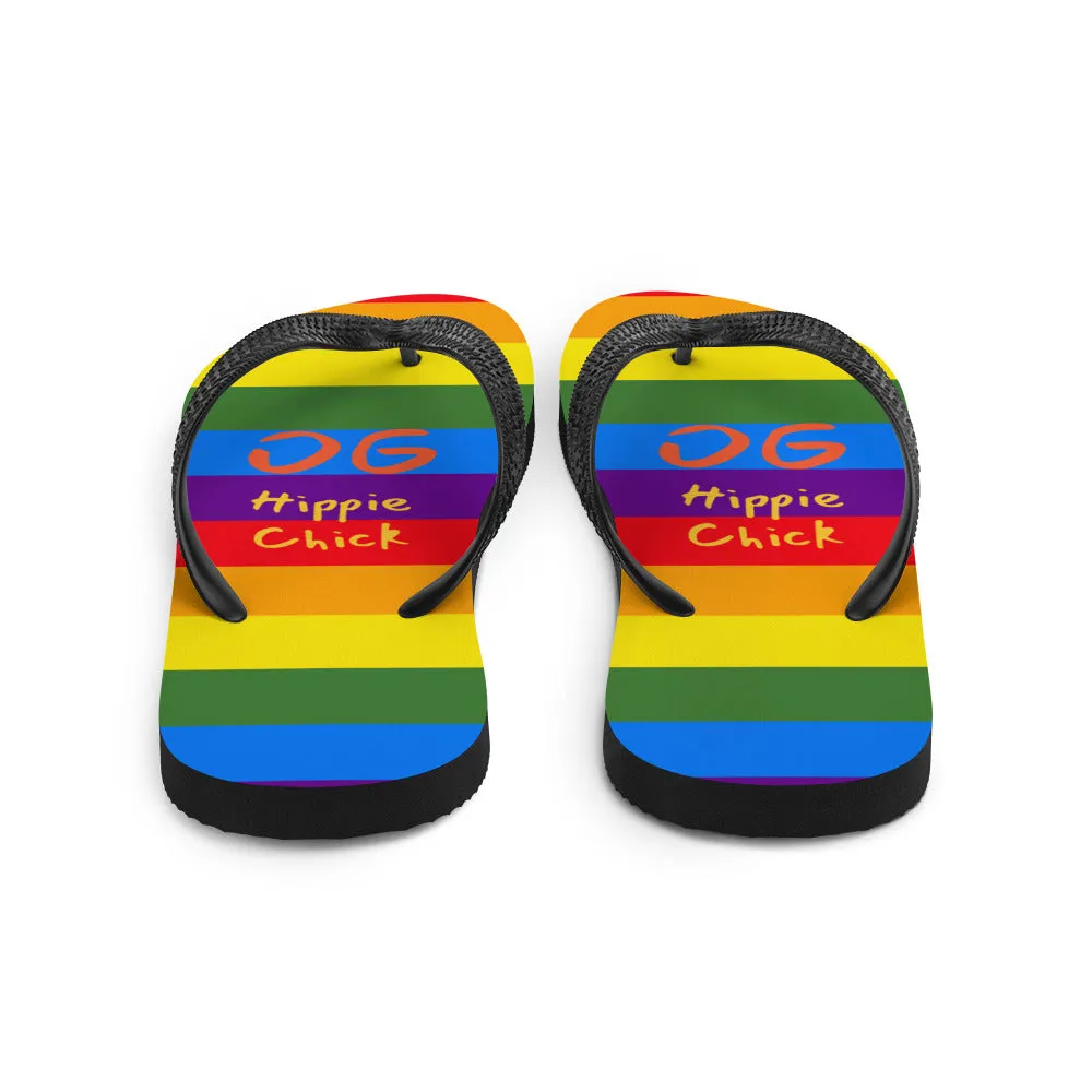 Rainbow Flip-Flops
