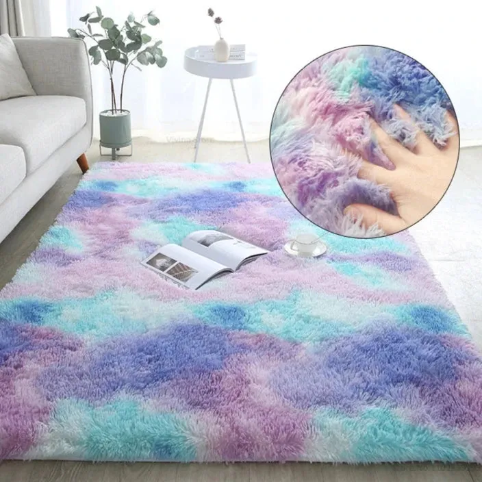 Rainbow Fluffy Carpet