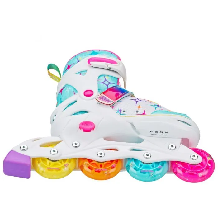 RDS Stryde Light Up Adjustable Inline Skates White