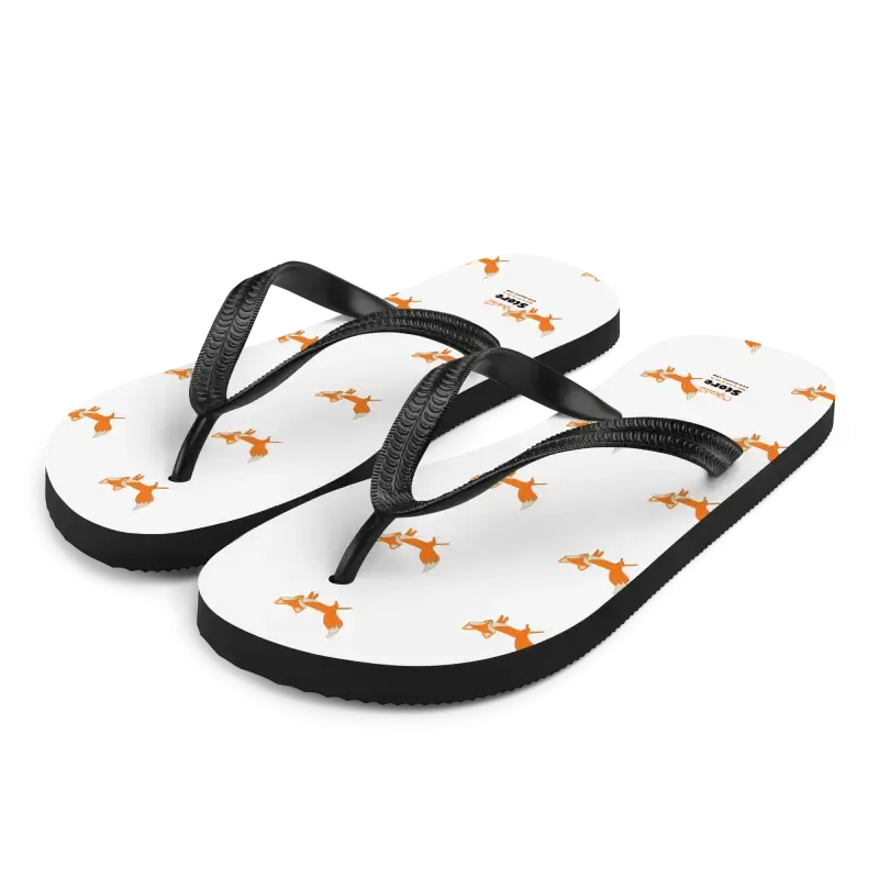 Red Fox Flip Flops with Rubber Sole to Sizzle Summer