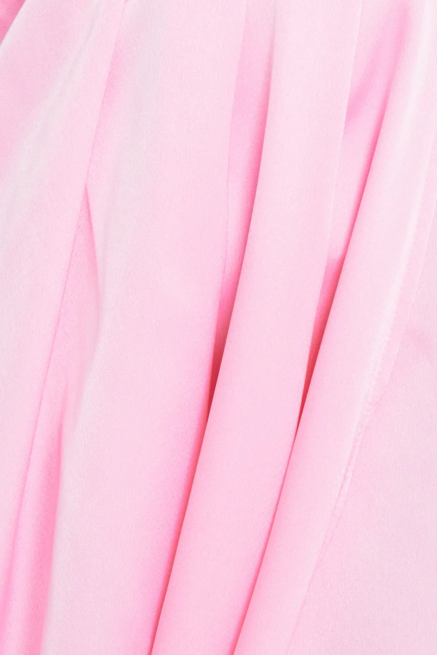 Reveal Your Mind Satin Midi Dress Pink