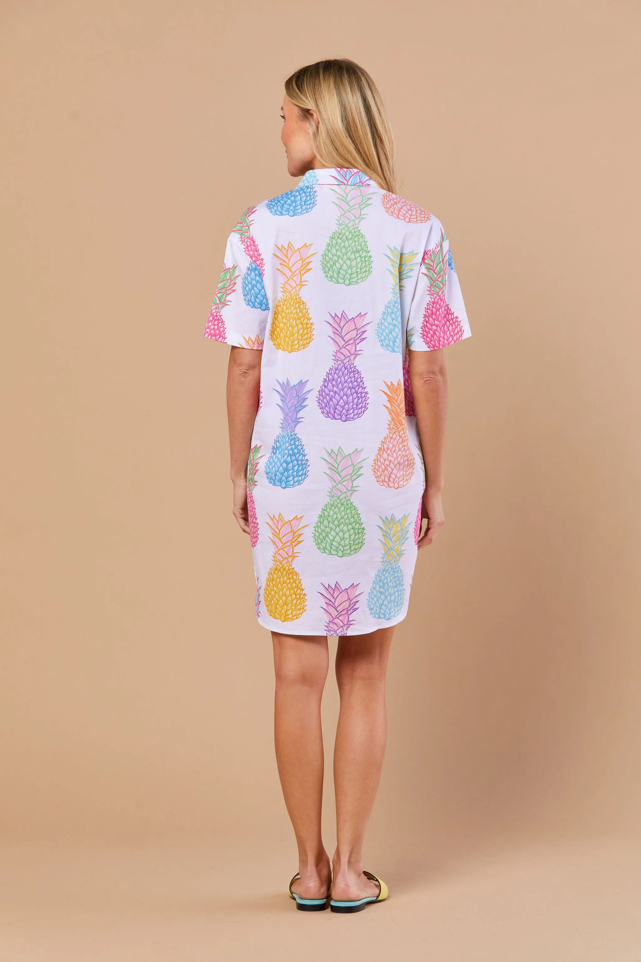Rhodes Dress in Rainbow Pineapple