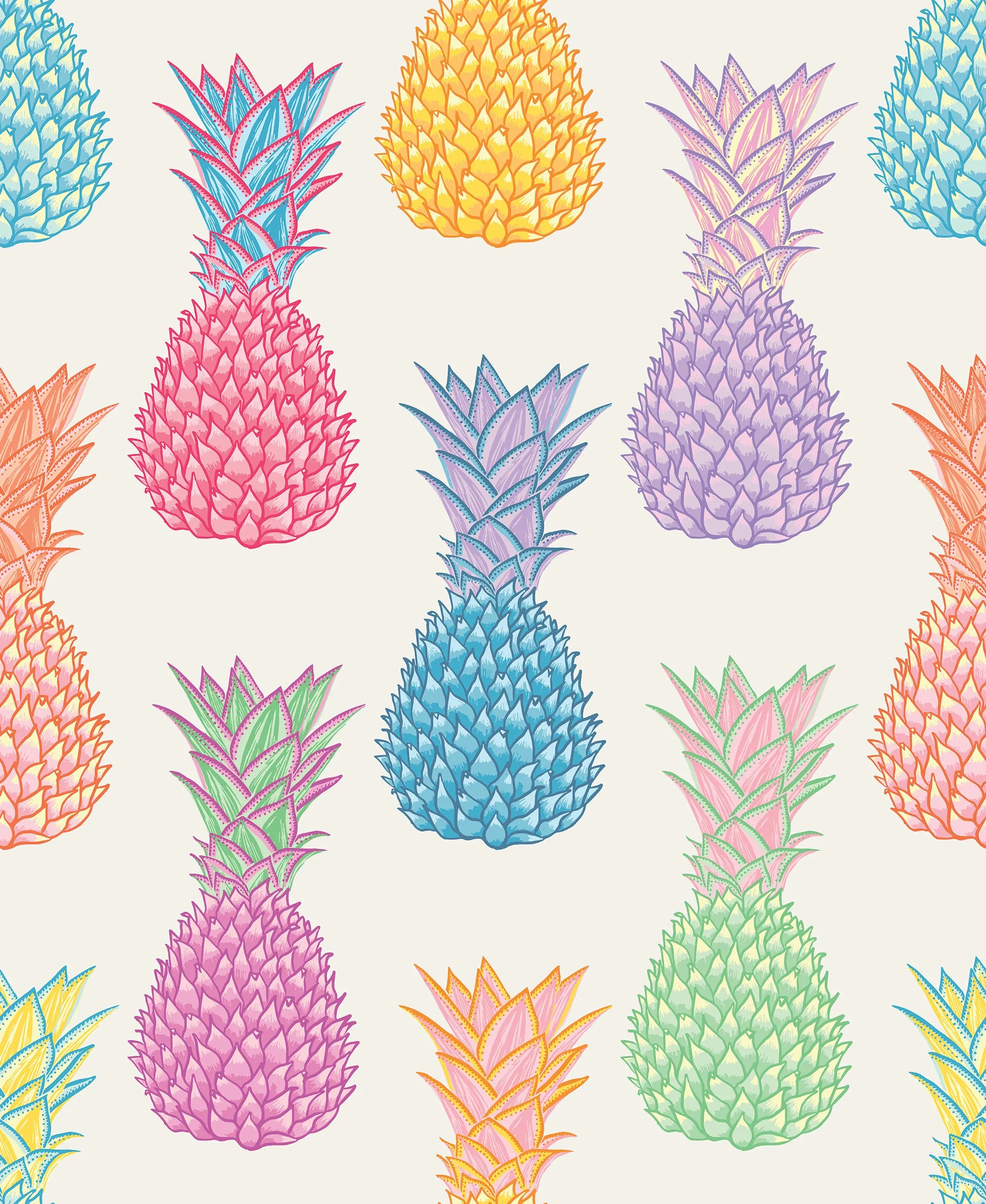Rhodes Dress in Rainbow Pineapple