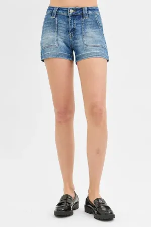 RISEN Low Rise Patched Pocket Shorts