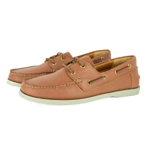 Rivombo : Mens Leather Boat Shoe in Oak Natan