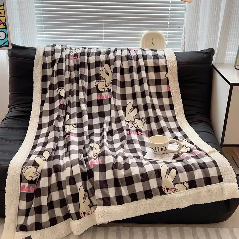 Romantic Pink Love Pattern Blanket