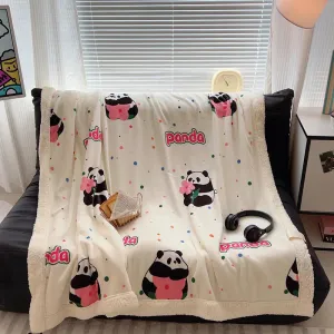 Romantic Pink Love Pattern Blanket