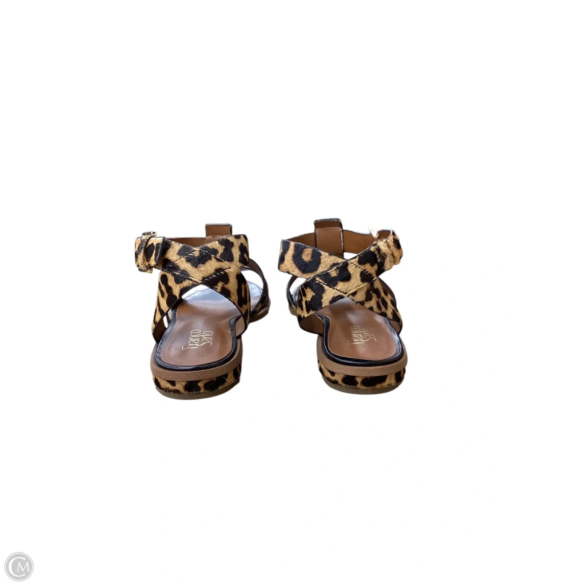 Sandals Flats By Franco Sarto In Animal Print, Size: 8.5