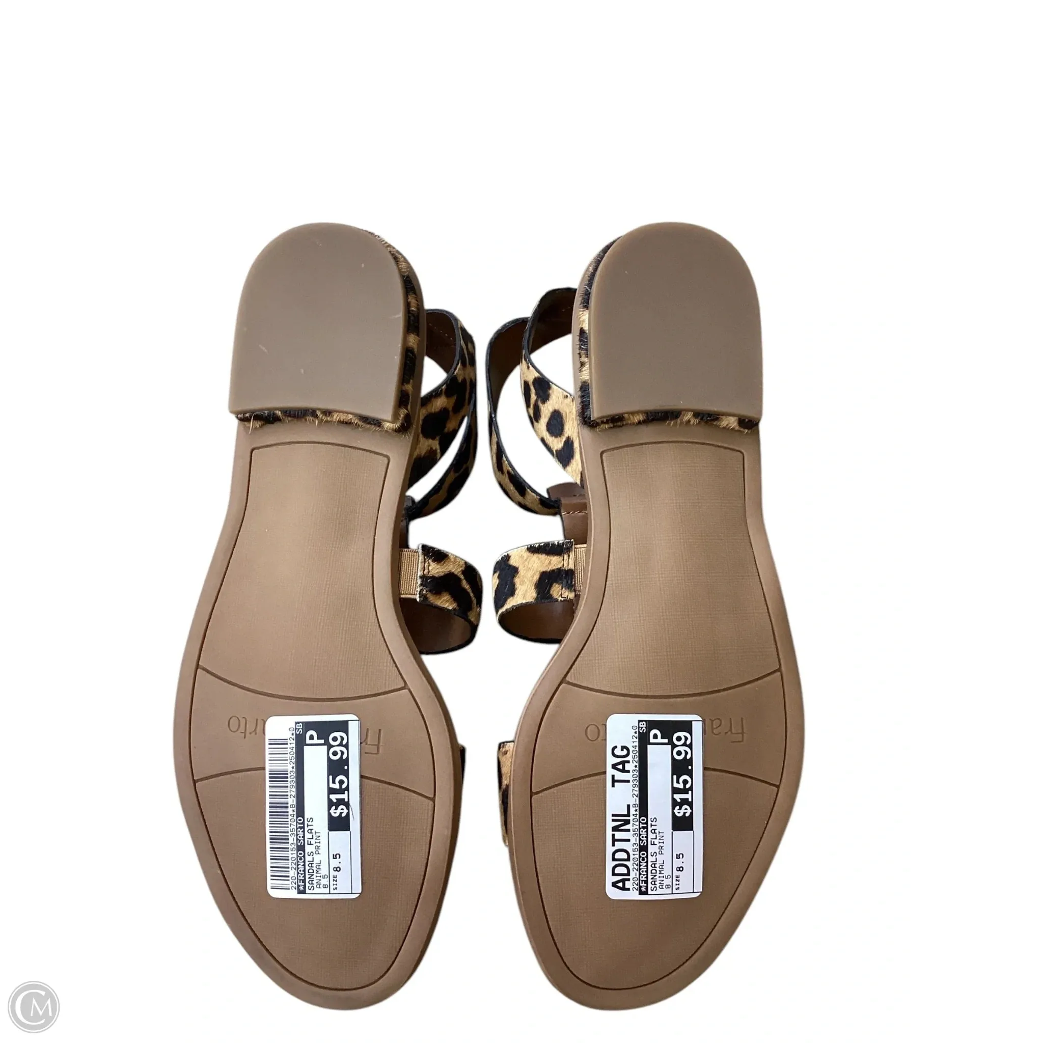 Sandals Flats By Franco Sarto In Animal Print, Size: 8.5