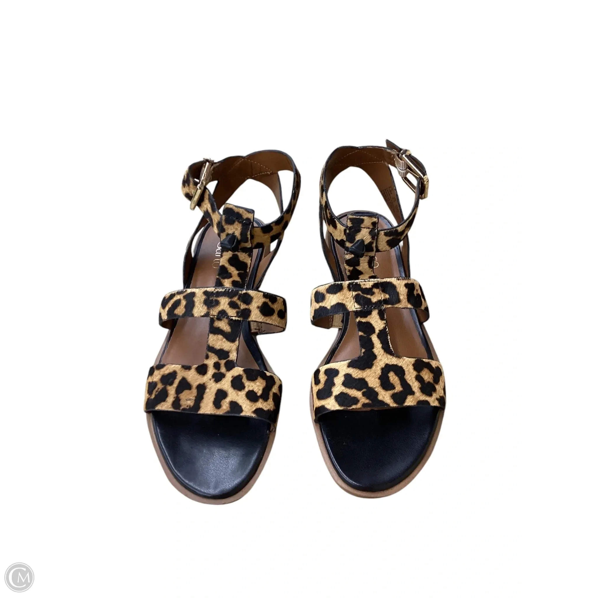 Sandals Flats By Franco Sarto In Animal Print, Size: 8.5