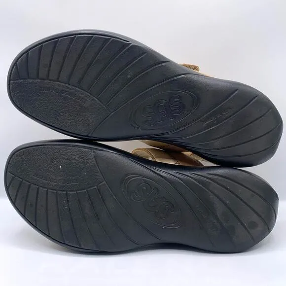SAS Nudu Sandal Womens 8 W Dawn Orthopedic Comfort Adjustable Strap Suede Lined