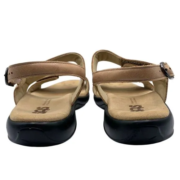 SAS Nudu Sandal Womens 8 W Dawn Orthopedic Comfort Adjustable Strap Suede Lined