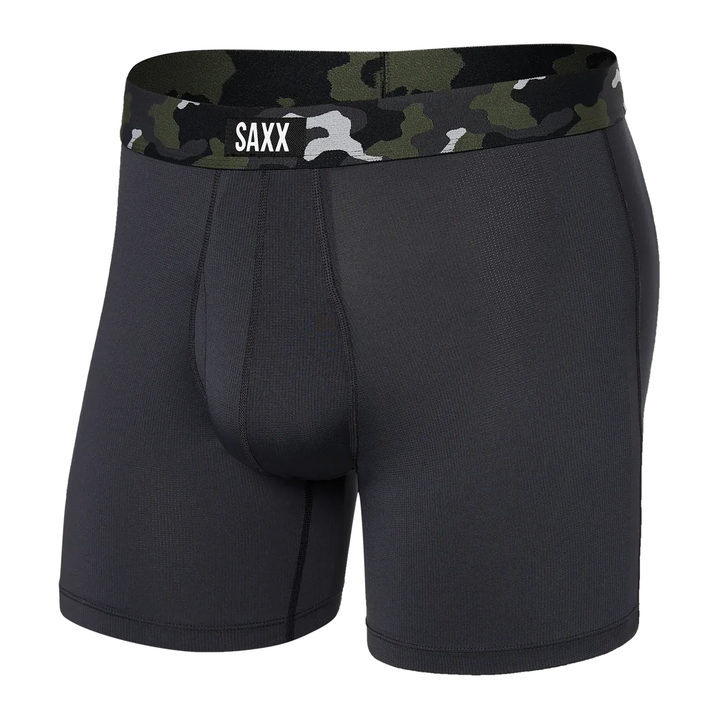 Saxx Sport Mesh Underwear - Faded Black/Camo Waistband
