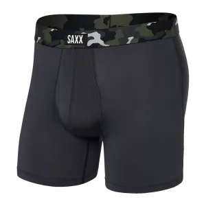 Saxx Sport Mesh Underwear - Faded Black/Camo Waistband