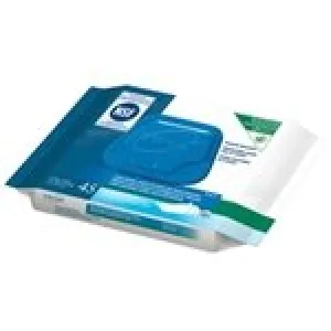 SCA TENA Flushable Washcloths - 7.5 X 12.5 Inch Flip Top Soft Pack Disposable