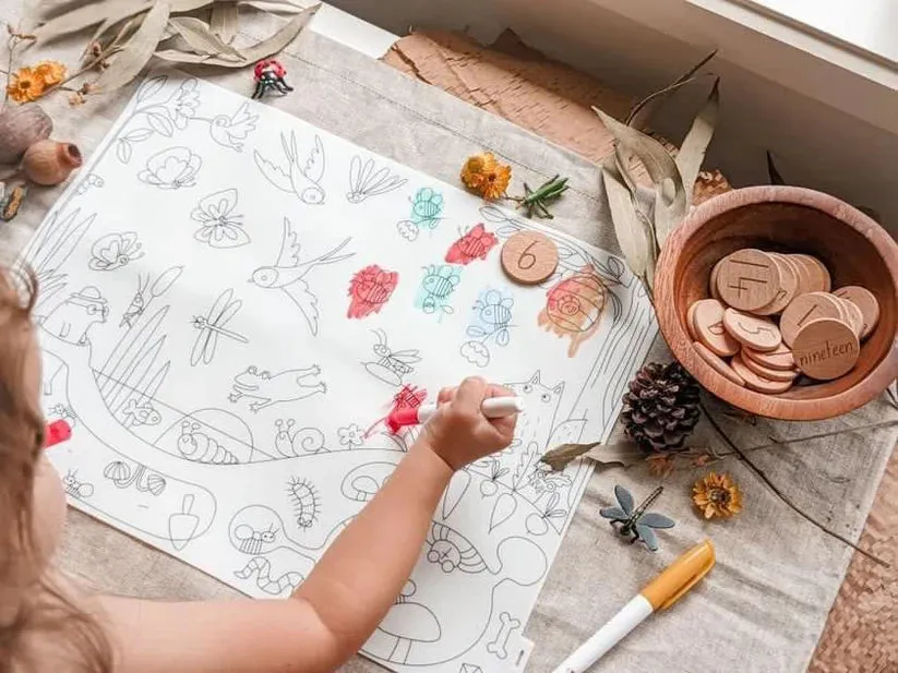 Scribble Mat In the Garden Reusable Colouring Mat