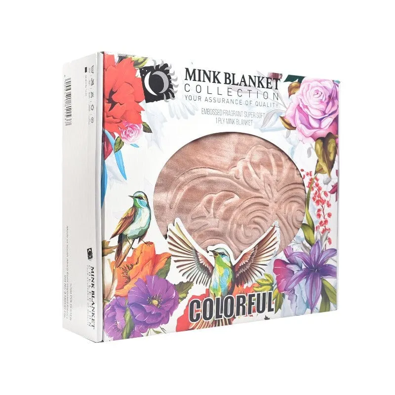 Sesli Colorful Mink Blanket 1 Ply Queen