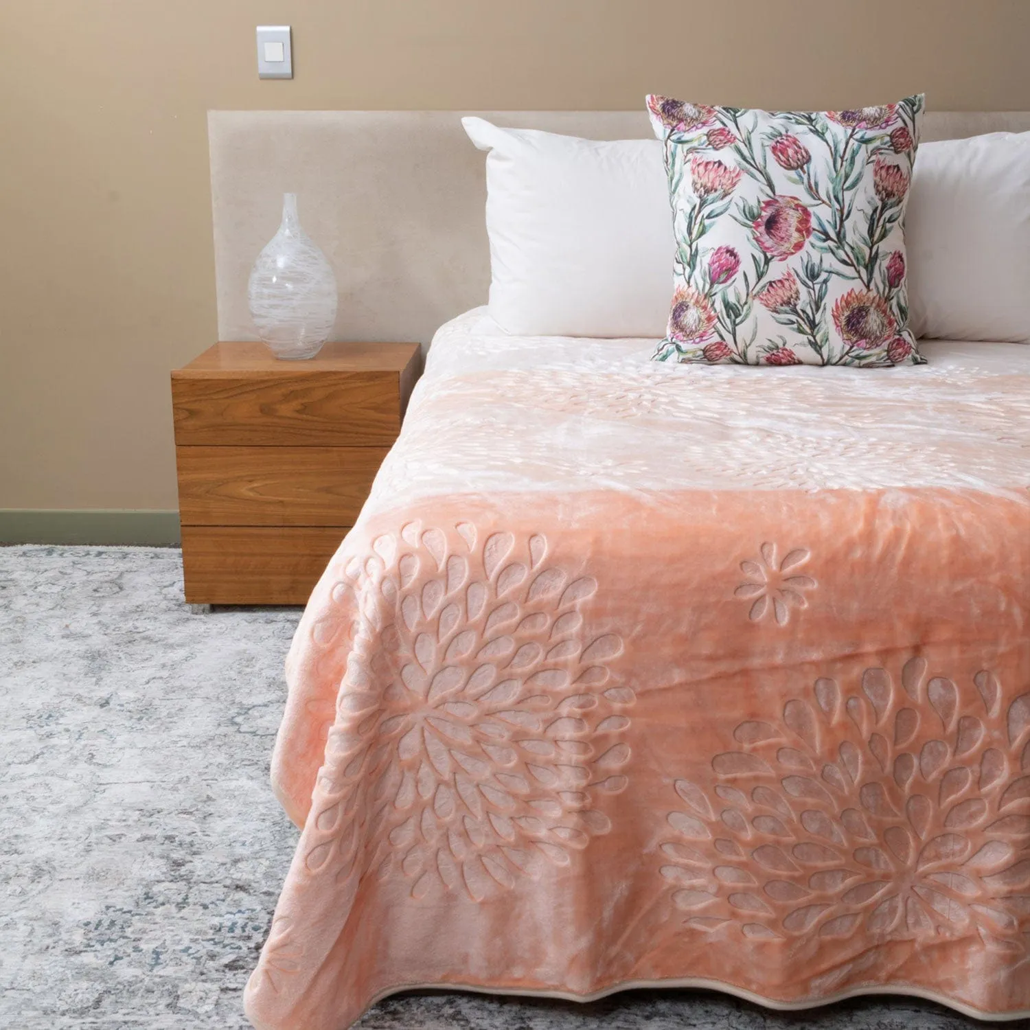 Sesli Colorful Mink Blanket 1 Ply Queen