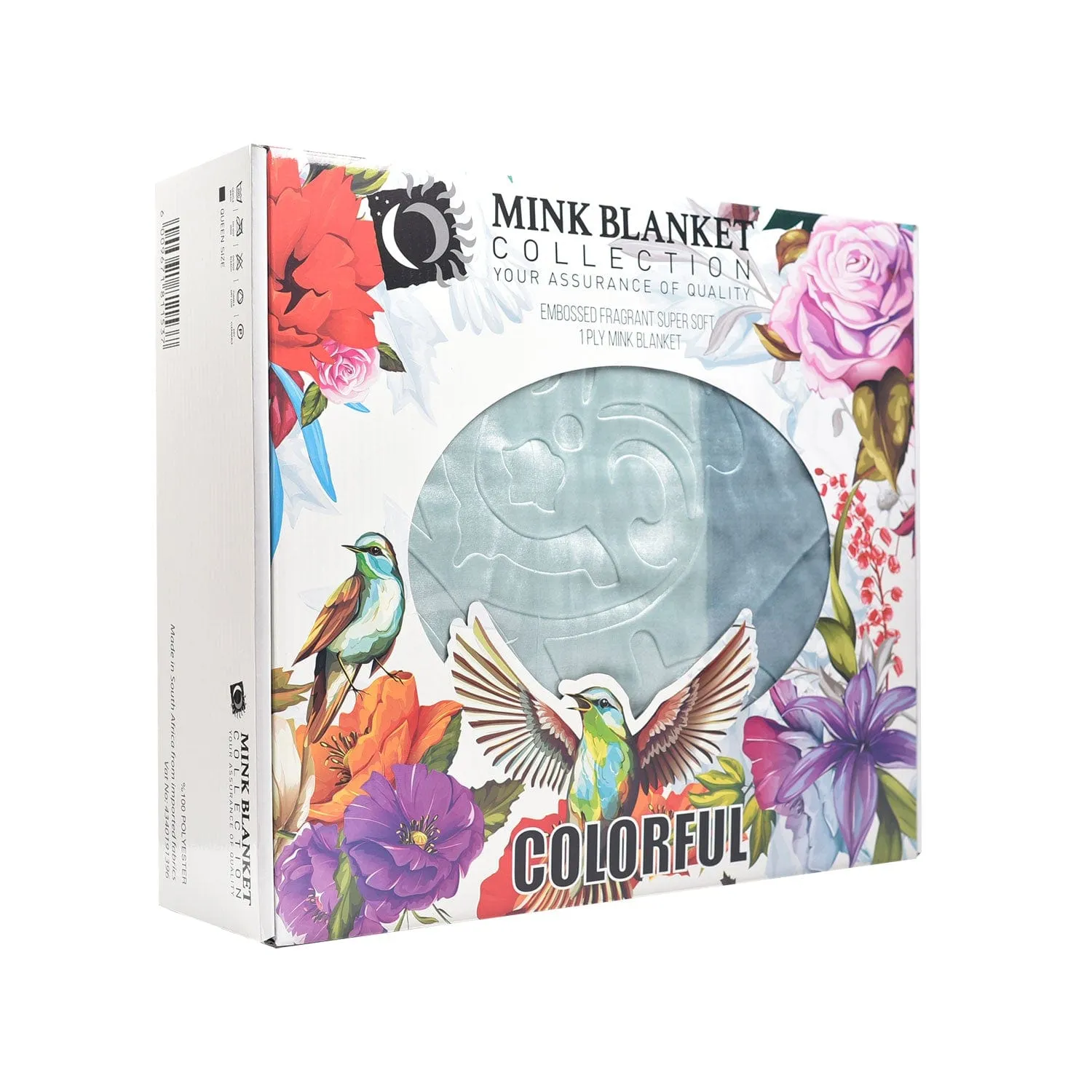 Sesli Colorful Mink Blanket 1 Ply Queen