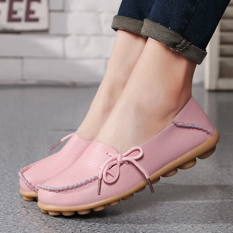 Side Tie Flat Slip-Ons