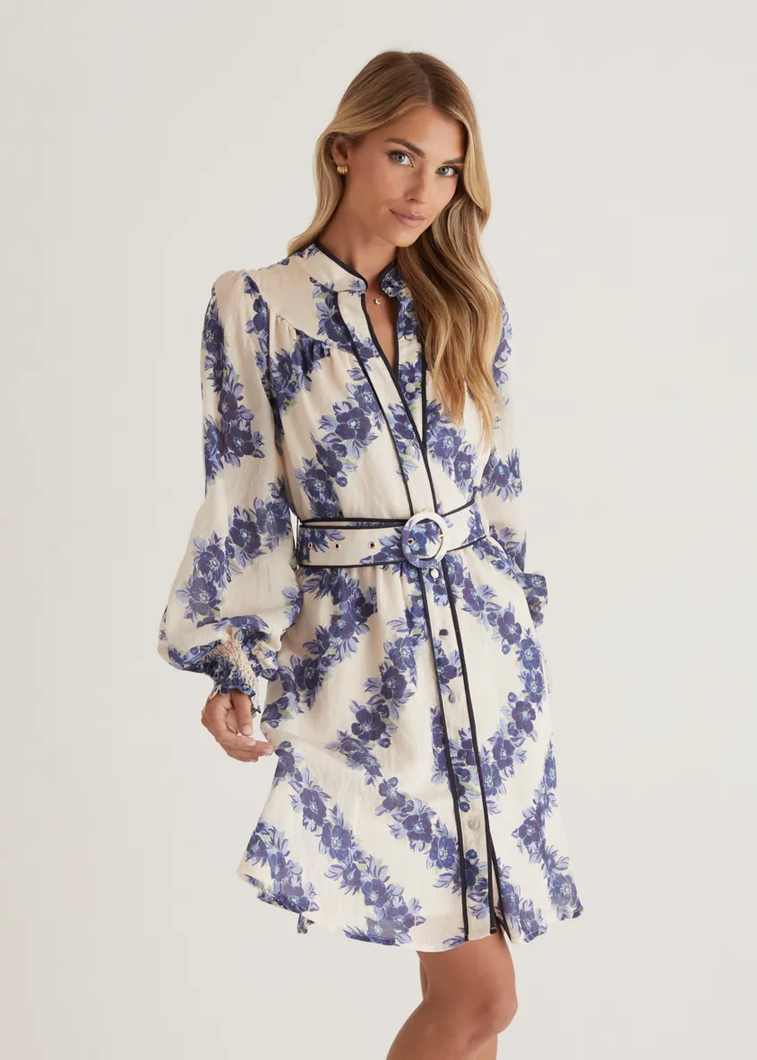 Silene Dress - Blue Floral