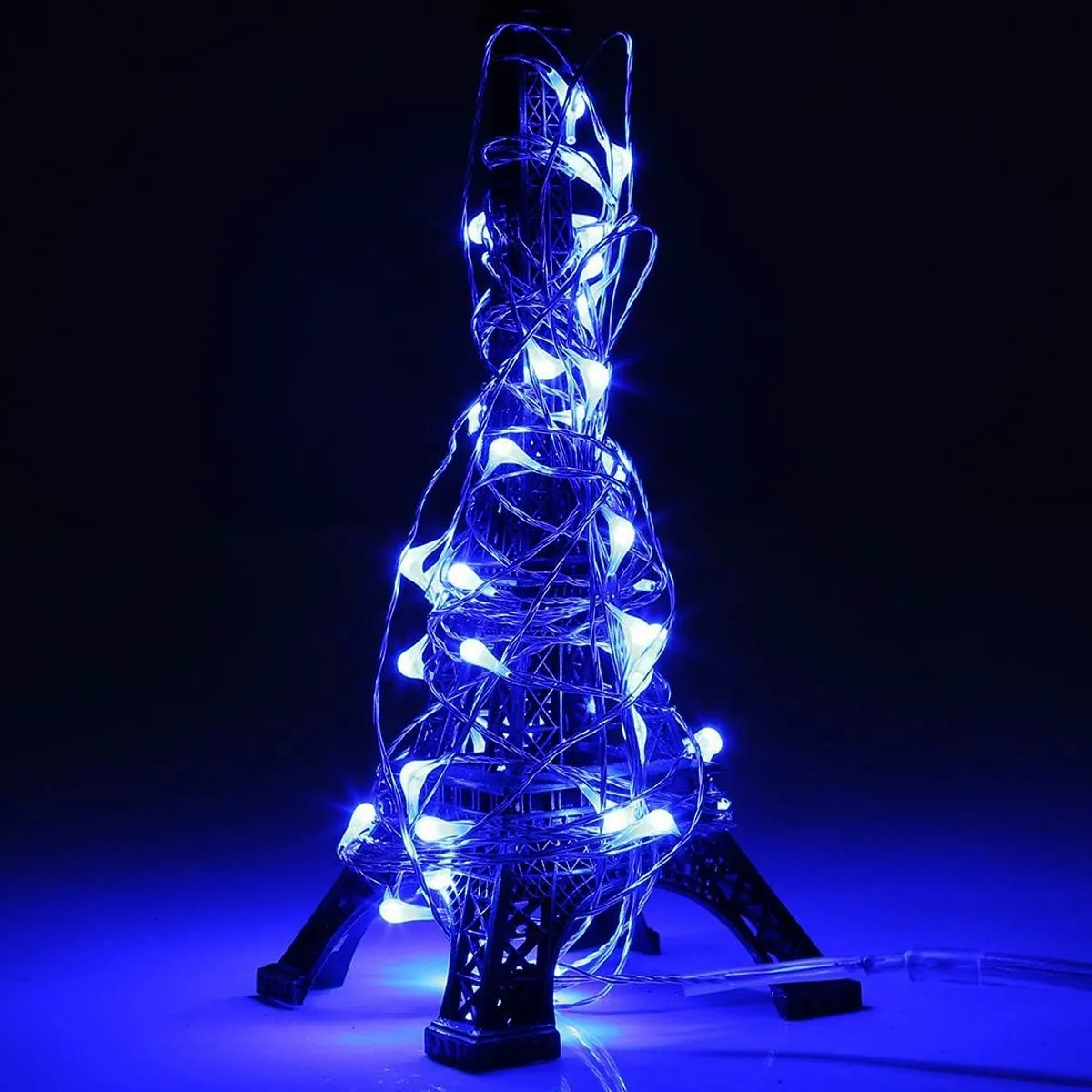 Silver Wire 33 Foot 100 LED USB Fairy String Lights with On/Off Switch