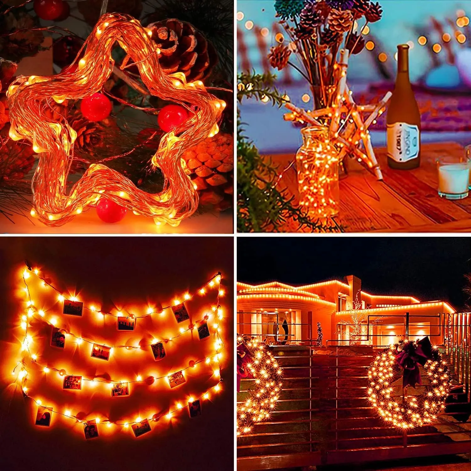 Silver Wire 33 Foot 100 LED USB Fairy String Lights with On/Off Switch