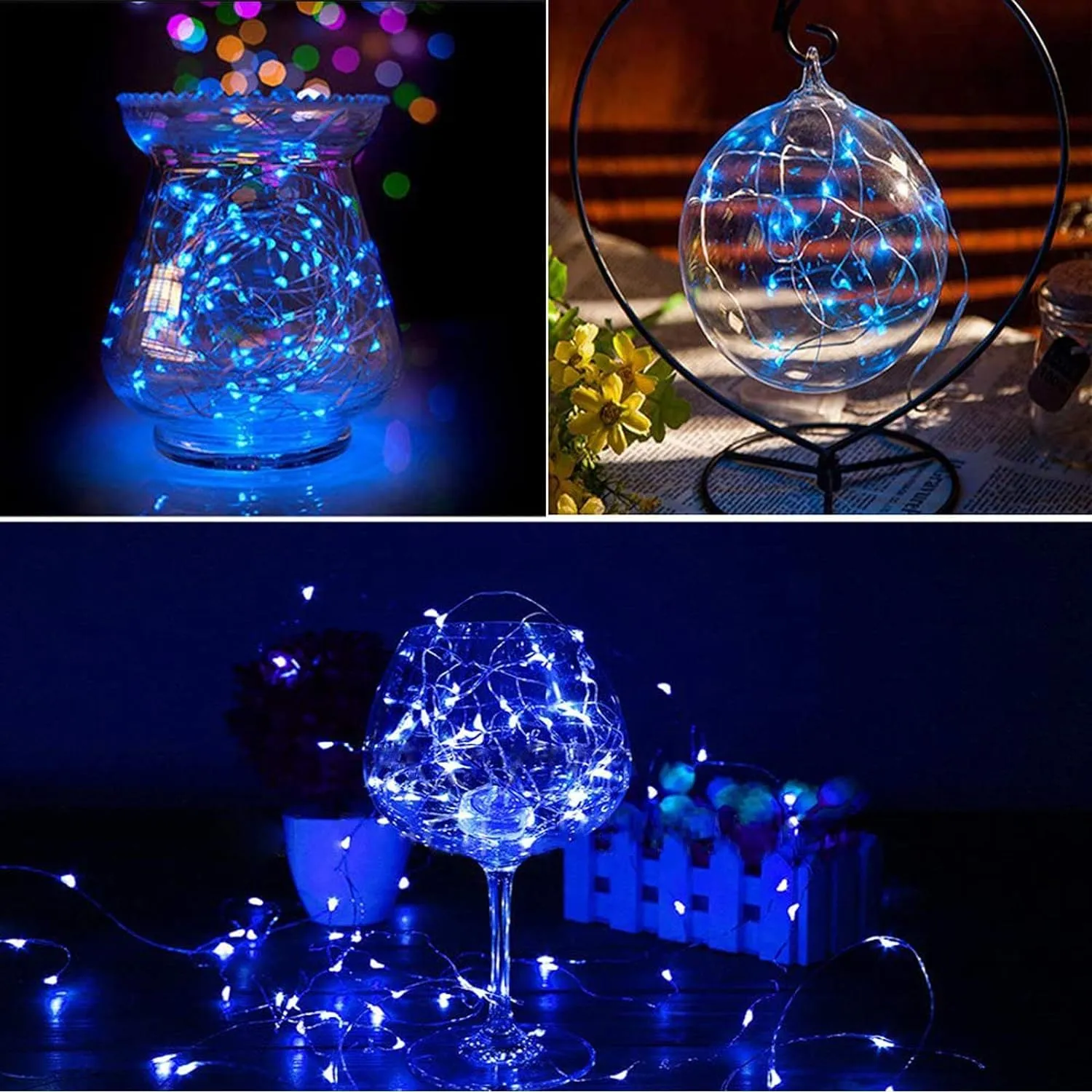 Silver Wire 33 Foot 100 LED USB Fairy String Lights with On/Off Switch