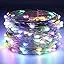 Silver Wire 33 Foot 100 LED USB Fairy String Lights with On/Off Switch