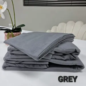 Simon Baker Cotton Flannel Winter Sheet Set Grey 4 Piece