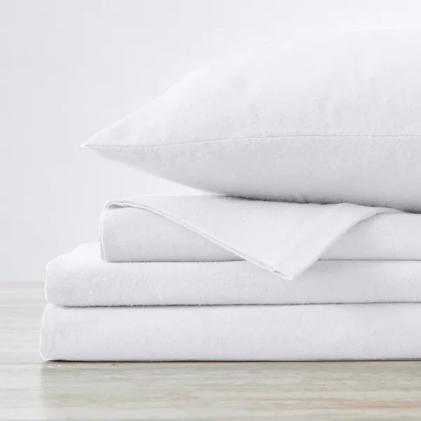 Simon Baker Cotton Flannel Winter Sheet Set Grey 4 Piece