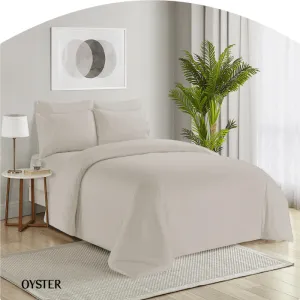 Simon Baker Organic Bamboo Cotton Oyster Duvet Cover Set