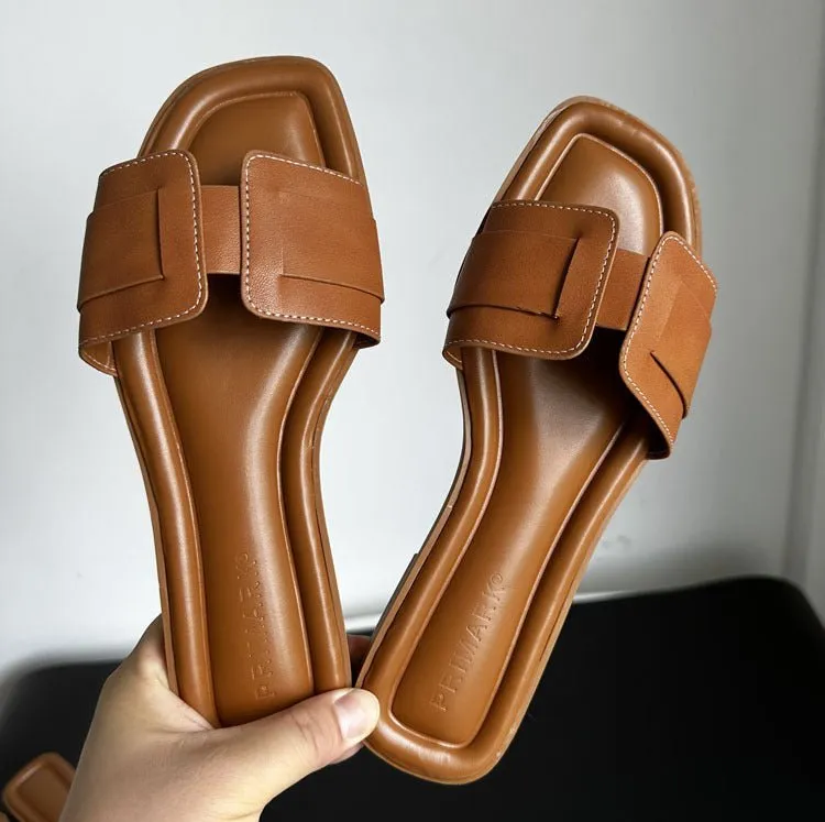 Slide Sandals – Padded Insole – Minimal Luxe Design
