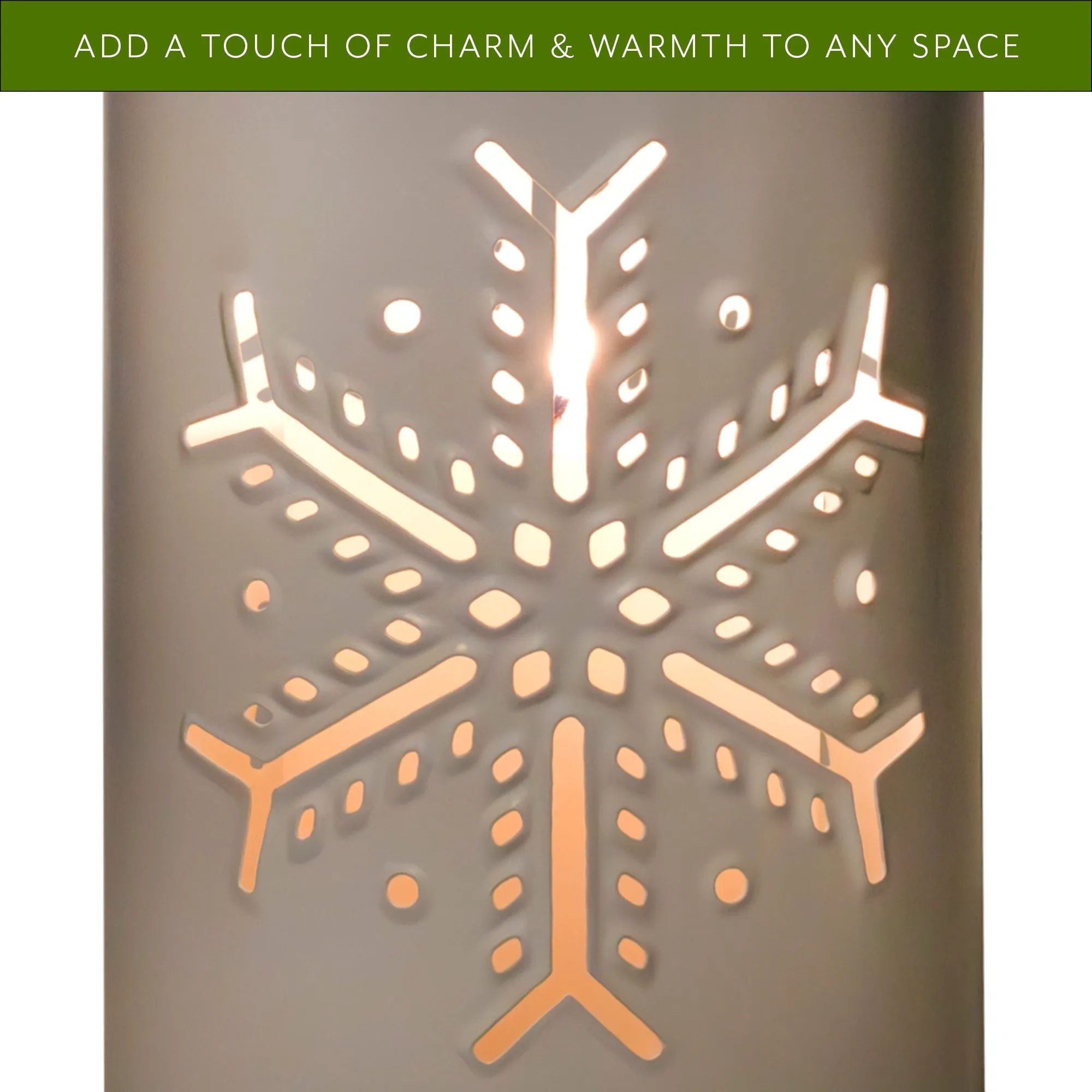 Snowflake Candle Lanterns for Pillar Candles (Set of 3)