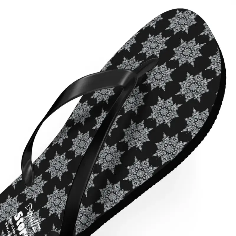 Snowflakes Flip Flops Bring Summer Vibes